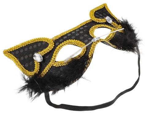 JEWEDECO masque de renard d'halloween demi mascarade Masque de collection masque de mascarade Décorer déguisements d'halloween accessoire de masque d'halloween demi-masque femme paillettes