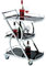 Hotelspezifischer Servierwagen mit drei Etagen, Edelstahl, Glas-Finish, Weinwagen, B 70 x 45 x 92 cm