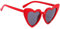 YUGUOLAN Herz Sonnenbrille Rot, Rote Sonnenbrille, Sonnenbrille Herz Rot, Sonnenbrille Rot, Vintage Sonnenbrillen Herzform, Für Damen Herren Kinder Party Reise Fotoshooting (Rot)