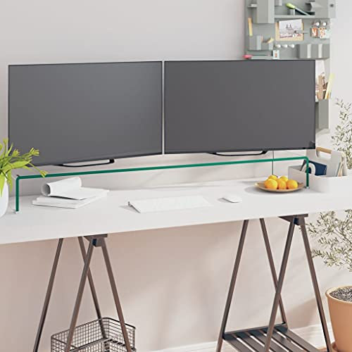 Furniture Select TV-Ständer / Monitorerhöhung Glas klar 120x30x13cm
