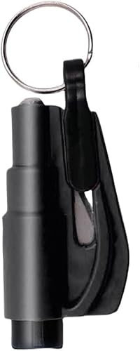 Brise-vitre coupe-ceinture noir, outil de secours de sécurité, brise vitre porte clés