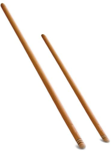 Kordem Lot de 2 rouleaux à pâtisserie turcs fins, en bois de hêtre, fabriqués à la main, 80 cm et 50 cm, pour pâte, pâtisserie, pizza, baklava