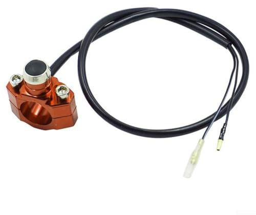 78 Zoll Lenker Nebelscheinwerfer Schalter mit Motorstartfunktion für Motorrad und Außenbereich (Orange)