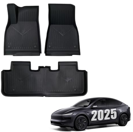 JSUDQR Fußmatten passend für Tesla Model Y 2025 Autozubehör TPE