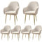 ZRCYXDW Stuhlhussen mit Armlehne Samt, Weiche Esszimmerstühle Bezug 6er Set Abnehmbarem Hussen für Stühle Drehbar Hochlehner Stuhlbezug-Beige-6 Stück