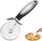 Roulette Pizza, Coupe Pizza, Couteau Pizza, Coupe Pate Boulangerie, Pizza Cutter Avec Poignée En Silicone Et Lames En Acier Inoxydable Avec Couvercle De Protection, Noir