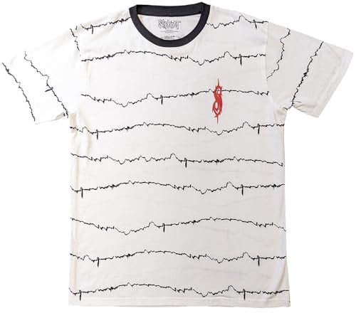 Rock Off officially licensed products Slipknot The End So Far Tribal S Barcode Ringer T Shirt S White