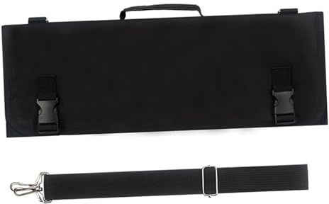rockible Trousse à Couteaux, Pochette, Rouleau de Rangement pour Couverts, Protection pour Porte-couteaux, Sac à Couteaux avec Fentes pour La Cuisine, Le Campi