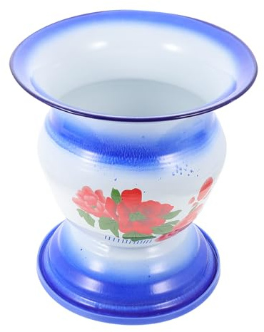 DONFAMDS Pot de Chambre Vintage en Fer Rond Réutilisable et Facile à Nettoyer pour Garçon et Filles, Urinoir Rétro Pratique pour Salle de Bain ou Voyage Plusieurs styles