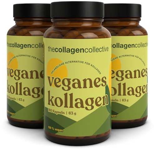 The Collagen Collective Veganes Kollagen Kapseln - Hochdosiert Aminosäuren Komplex – Vegan Kollagen Pulver Alternative für Haare Haut Haare Nägel Beauty Gelenke Knochen (540 Kapseln)