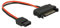 DeLOCK - 0.1m, sata 15p/Slim sata 6p Interno 0.1m sata sata Negro, Rojo - Cable (sata 15p/Slim sata 6p, Macho/Macho, sata, sata, Derecho, Derecho, Negro, Rojo)