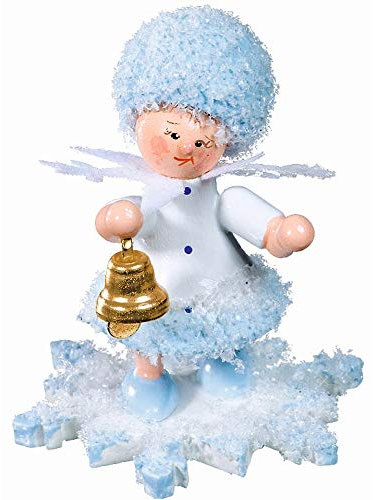 Drechslerei Kuhnert Schneeflöckchen mit Glöckchen - 5 cm
