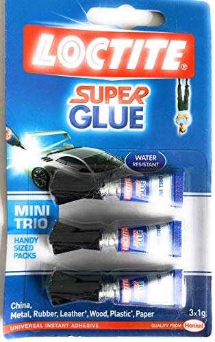Loctite 1623820 SuperGlue Mini Trio, 1 g - Pack of 3 (3)