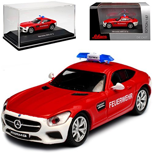 Schuco Mercedes-Benz AMG GT S C190 Coupe Rot Feurwehr Ab 2014 H0 1/87 Modell Auto