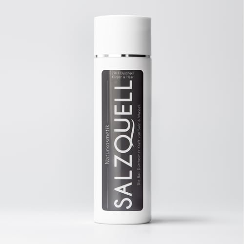 SALZQUELL 2 in 1 Duschgel (200 ml), Reinigung und Pflege für Körper und Haare, Kokosöl reinigt schonend, mit sanftem Duft nach Orange, Minze, Lavendel und Bergamotte