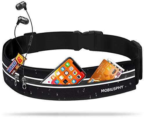 Riñonera Running Hombre y Mujer Riñonera Deportiva Cinturón movil Running Belt Reflectante Cinturón de Correr Bolso Cintura para Móvil Phone para Fitness Deportes Bicicleta Viajar Gimnasio