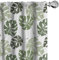 ABAKUHAUS Monstera Vorhänge, Gardinen, Tropischen Dschungel Leaves, Fensterbehandlungen für Wohnzimmer Schlafzimmer Dekor, 2 Stück 75 cm b x 245 cm h, Grün und Weiß