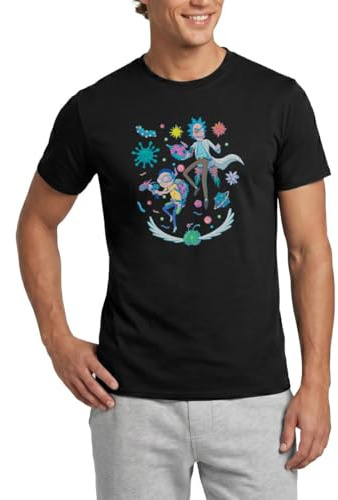 Rick and Morty Fight in Space Men's T-Shirt
