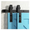 GIFSIN 4FT/122cm Sliding Barn Door Kit - Hardware for Double/Each Door, Max Width 61cm