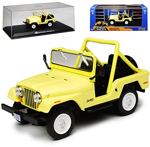 Jeep CJ-7 Wrangler Renegade 3 Engel für Charlie 1/43 Greenlight Modell Auto mit individiuellem Wunschkennzeichen