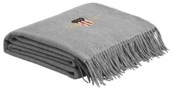 GANT Archive Shield Decke Farbe GREY Größe 130x180cm