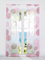 ESLIR Schiebegardinen Set 2er Flächenvorhänge Gardinen mit Klettband Schiebevorhang Transparent Vorhang mit Zweige Muster Voile Rot BxH 57x175cm 2 Stück