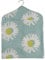 Jolee Fabrics Premium Patterned Oilcloth Peg Bags with Wooden Hanger - Water Resistant Peg Bag, Clothes Clip Storage Perfect for Any Washing Line (Duck Egg Daisy Capri Peg Bag)