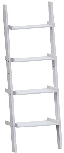 Vida Designs - York 4-Tier Ladder Bookcase, 56 x 29 x 154 cm, White