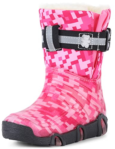 Ladeheid Kinder Schneestiefel Gummistiefel Winterstiefel gefüttert mit Muster LAZT008