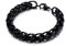 AMDXD Halsketten für Herren aus Edelstahl, Glieder Link Hochglanzpoliert Kette Biker Punk Rock Herren-Accessoires, Kettenlänge 55cm, Schwarz