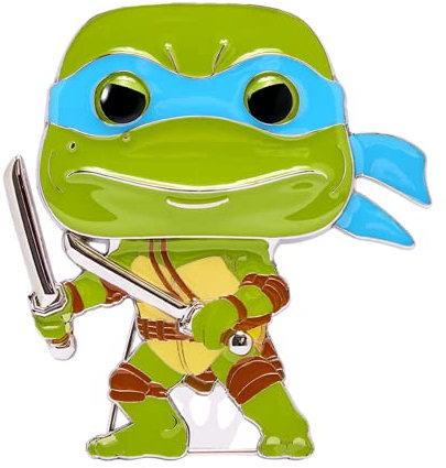 Funko Pop! Large Enamel Pin Teenage Mutant Ninja Turtles (TMNT) : Leonardo Emaille-Nadeln - Niedliche Brosche Zum Sammeln - Für Rucksäcke & Taschen - Geschenkidee - Offizielle Handelswaren