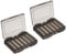 PATIKIL Fishing Lure Storage Box 2 Pack Plastic Two Sided Fish Tackle Container Organizer, Gray