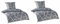 MB Warenhandel24 Bettwäsche Seersucker Microfaser 4 teilig Doppelpack Spar Set mit Reißverschluss 2X 135x200 cm + 2X 80x80 cm (Stone)