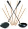 YOSUKATA Pre-Seasoned Wok Utensils Set - Blue Carbon Steel 17-inch Wok Spatula, Wok Ladle, 3 Pairs of Chopsticks - Durable Wok Accessories - Traditional Asian Cooking Tools - Wok Tools