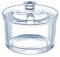 Domotti Aurora - Sucrier avec couvercle - 10 x 10 x 9 cm - Verre transparent