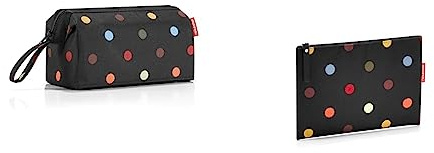 travelcosmetic 26 x 18 x 13,5 cm 4 Liter dots & case 1 LR7009 dots – Kosmetiktasche und Ordnungshelfer für unterwegs mit Reißverschluss – B 24 x H 17 x T 0 cm, Schwarz