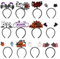 Leesgel Halloween Stirnbänder, 12pack Halloween Kürbisse/Spinnen/Fledermaus/Kopfbedeckung für Frauen Erwachsene Kinder Halloween Dekoration Geburtstag Party Zubehör, Halloween Deko Kostüme Zubehör