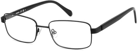 Fossil Unisex Brille mit Sehstärke Quadratisch | Optional mit Sonnenbrillentönung oder Blaulichtfilter, inklusive Brillenetui