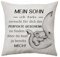 An Meinen Sohn Geschenk Personalisierte Decke Kissenbezug für Sohn von Mama Papa zu Geschenk Sohn Geburtstagsgeschenk Weihnachten Hochzeit Abschluss (Sohn)