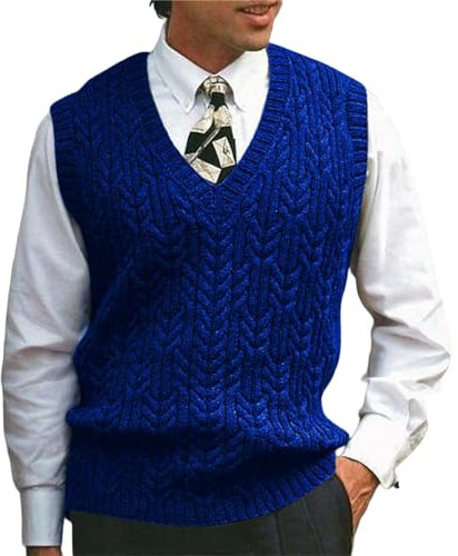 RUDDOG Herren Strickweste Stricker Weste V-Ausschnitt-Pullover Für Männer-Nr. 1-2Xl