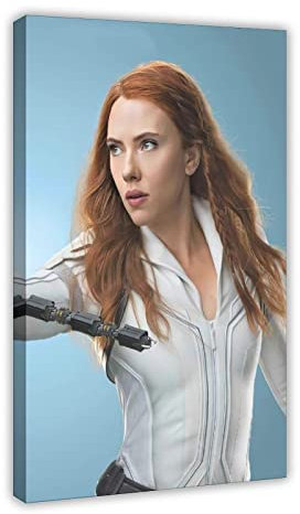 Filmposter Black Widow Scarlett Johansson Leinwand Poster Schlafzimmer Dekor Sport Landschaft Büro Zimmer Dekor Geschenk Rahmenstil 60 x 90 cm