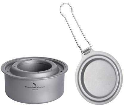 Boundless Voyage D-ti2011C Mini réchaud à alcool en titane pour camping et extérieur