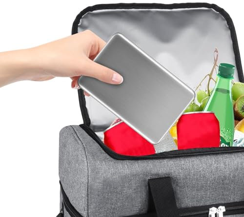 Edelstahl Kühlakku Lunchbox Kühlpack Wiederverwendbare Kühlakkus Für Kühltasche Schnelles Einfrieren Ice Pack Mehrzweck-Kühlzubeör Für Wandern Camping Angeln