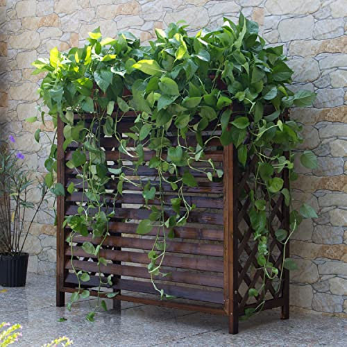 Air Conditioner Privacy Fence Screen, Weatherproof Shutters Central Air Conditioner Covers for Outside Units, Plant Display Rack Storage Shelf/110 * 51 * 85Cm (86 * 35 * 80Cm) ()