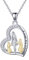 ROMANTICWORK Mutter Tochter Kette 925 Sterling Silber Mama Tochter Anhänger Halskette Mutter Schmuck Geburtstag Geschenke für Damen Mädchen