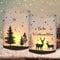 12 Windlicht Tischdeko Weihnachtsdeko Innen, Weihnachten Deko Tisch, Christmas Decorations, Weinachtsdekorationen, Frohe Weihnachten, Geeignet für Teelichter oder Kerzen