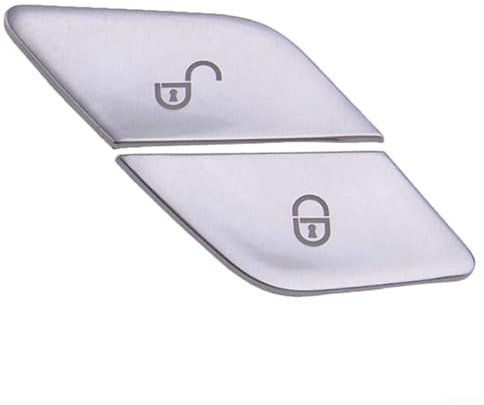 19) Chrom Türschloss Schalter Knopf Abdeckung Set für Mercedes W205 W213 X253 Kratzschutz