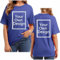 Blue Create Your Own T-Shirt - Womens Plus Size Custom T-Shirt Printing Front & Back - Personalised Summer Oversized Short Sleeve Loose Tops