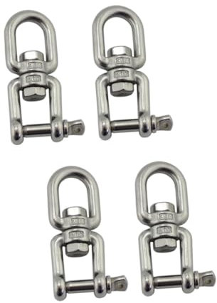 CIYODO 4 Stück praktischer Schwenker ladeneinrichtung pflanzenaufhänger metallkleiderbügel pezzettino Drehhaken Riegel Spinnring Haken zum Aufhängen hängender Wirbel Drehgelenk aus Metall