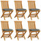 Sufrk Gartenstühle Stapelstuhl Garten mit Grauen Kissen 6 STK. Massivholz Teak Monoblock Stuhl - 3065606